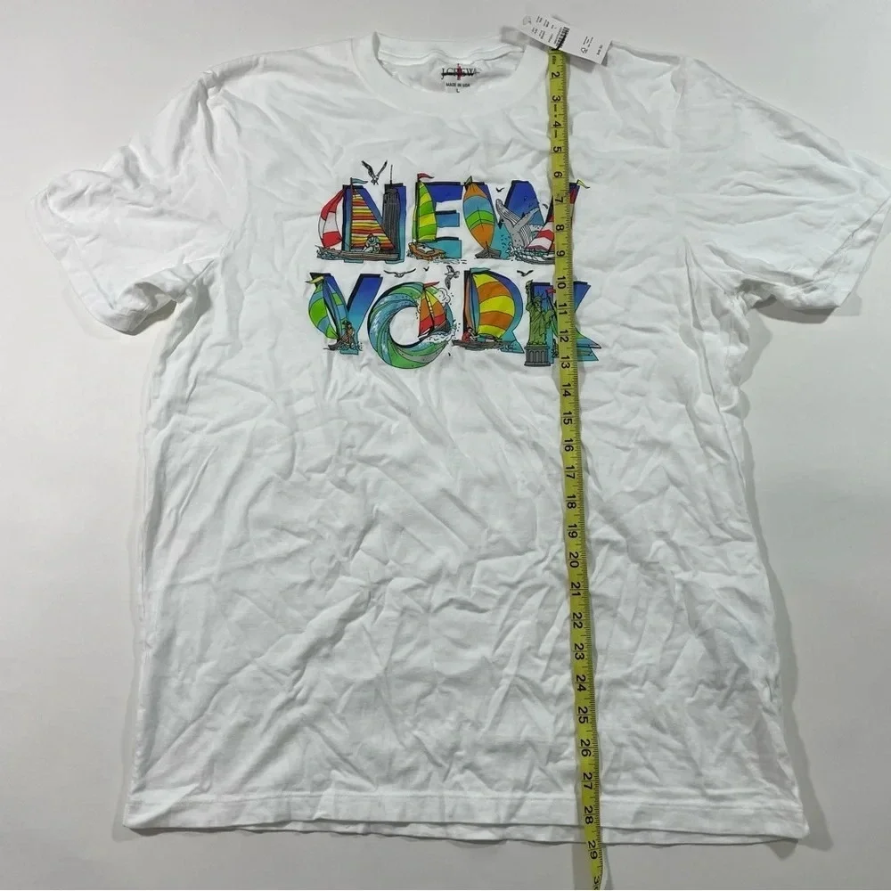 New J Crew Mens New York Graphic Tee Shirt White